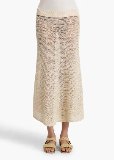 Khaite Inaya Skirt In Ivory | Thumbnail 3