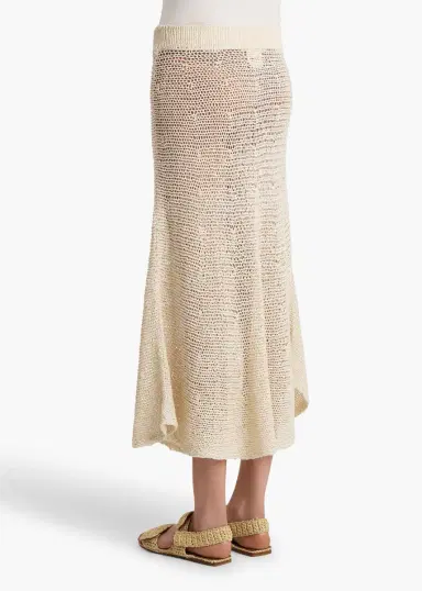 Khaite Inaya Skirt In Ivory | Thumbnail 4