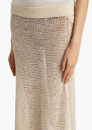 Khaite Inaya Skirt In Ivory | Thumbnail 5