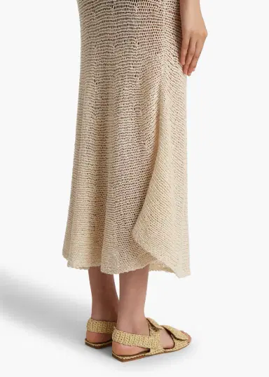 Khaite Inaya Skirt In Ivory | Thumbnail 6