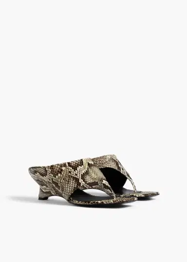 Khaite Marlow Mule In Natural Python | Thumbnail 2 Khaite Marlow Mule In Natural Python | Thumbnail 2