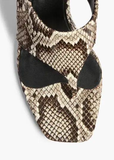 Khaite Marlow Mule In Natural Python | Thumbnail 3 Khaite Marlow Mule In Natural Python | Thumbnail 3