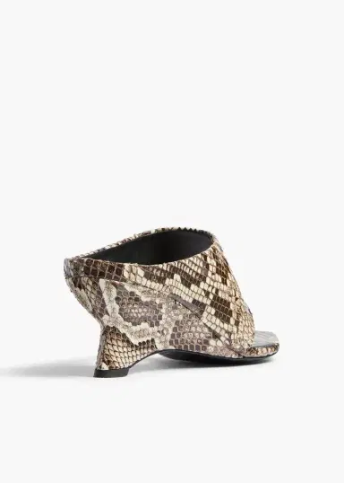 Khaite Marlow Mule In Natural Python | Thumbnail 4 Khaite Marlow Mule In Natural Python | Thumbnail 4