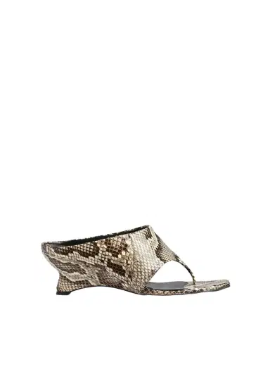 Khaite Marlow Mule In Natural Python | Thumbnail 1 Khaite Marlow Mule In Natural Python | Thumbnail 1