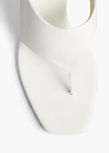 Khaite Marlow Mule In Chalk Glazed Leather | Thumbnail 3 Khaite Marlow Mule In Chalk Glazed Leather | Thumbnail 3