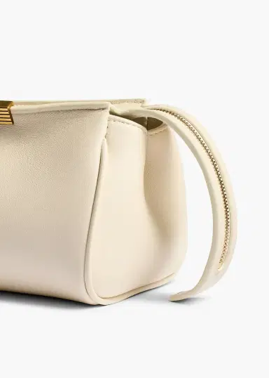 Khaite Donna Evening Clutch In Cream Leather | Thumbnail 4