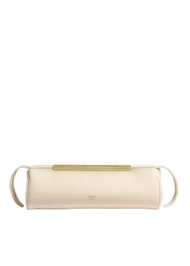 Khaite Donna Evening Clutch In Cream Leather | Thumbnail 1