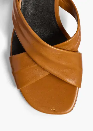 Khaite Liria Sandal In Cuoio Glazed Leather | Thumbnail 3