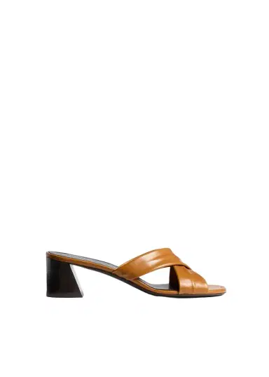 Khaite Liria Sandal In Cuoio Glazed Leather | Thumbnail 1