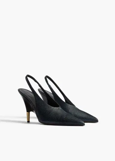 Khaite Bella Pump In Midnight Lizard | Thumbnail 2