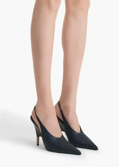 Khaite Bella Pump In Midnight Lizard | Thumbnail 5