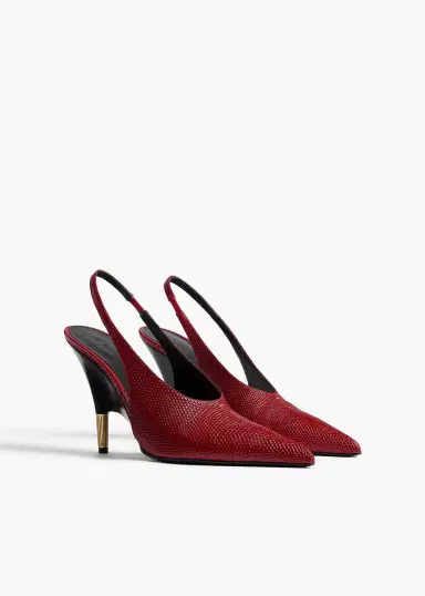 Khaite Bella Pump In Ruby Lizard | Thumbnail 2