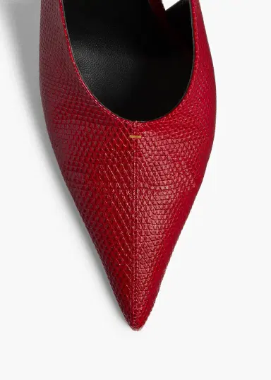 Khaite Bella Pump In Ruby Lizard | Thumbnail 3