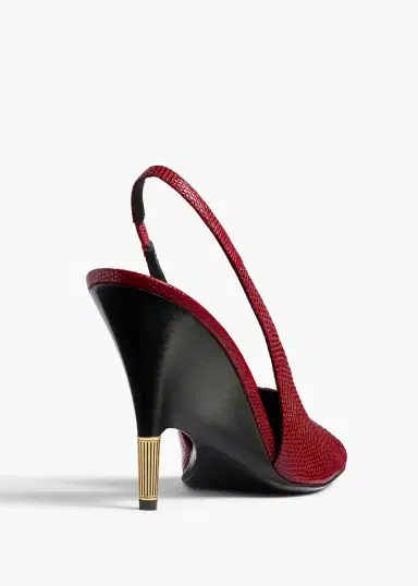 Khaite Bella Pump In Ruby Lizard | Thumbnail 4