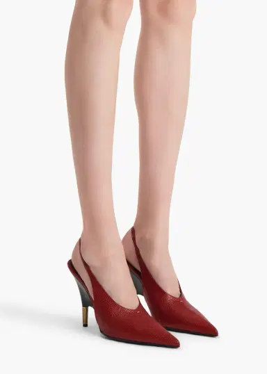 Khaite Bella Pump In Ruby Lizard | Thumbnail 5