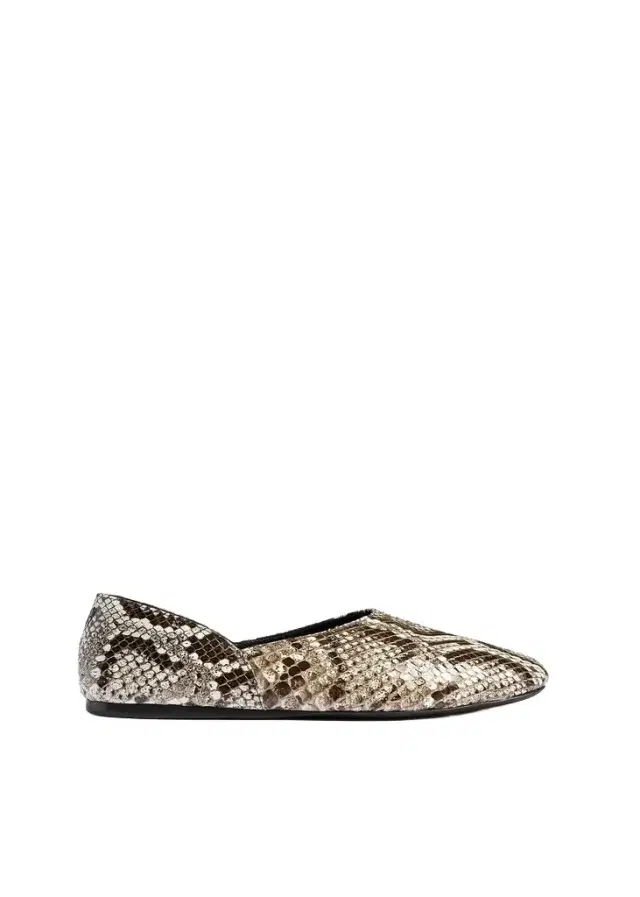 Khaite Jane Flat In Natural Python
