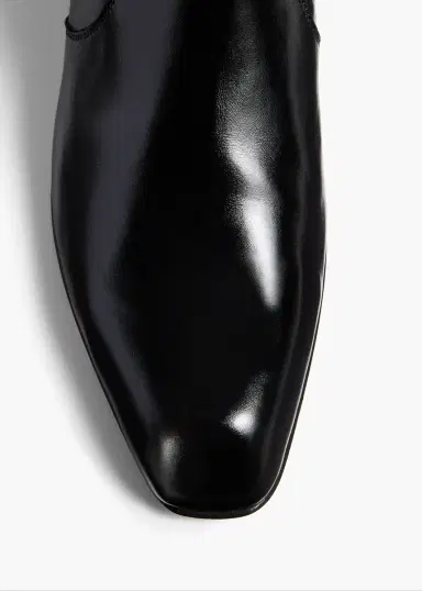 Khaite Colt Knee-High Boot In Black Glazed Leather | Thumbnail 3 Khaite Colt Knee-High Boot In Black Glazed Leather | Thumbnail 3