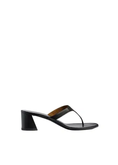 Khaite Archer Sandal In Black Leather | Thumbnail 1 Khaite Archer Sandal In Black Leather | Thumbnail 1