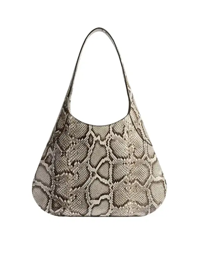 Khaite Large Joan Hobo In Natural Python