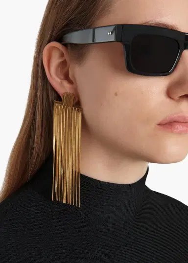 Khaite Empire Snake Chain Earrings In | Thumbnail 3