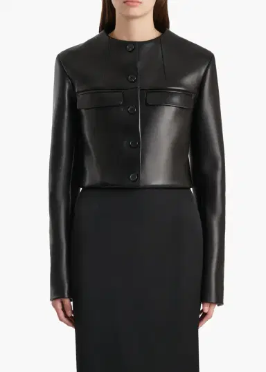 Khaite Roto Jacket In Black Leather | Thumbnail 3 Khaite Roto Jacket In Black Leather | Thumbnail 3