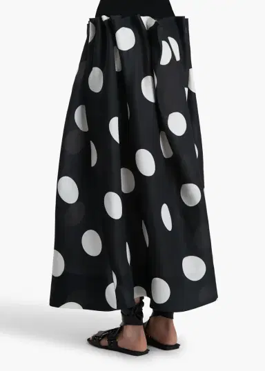 Khaite Riley Skirt In Black With White Dots | Thumbnail 4
