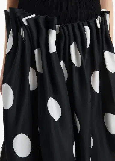 Khaite Riley Skirt In Black With White Dots | Thumbnail 5