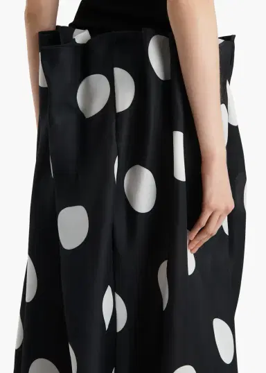 Khaite Riley Skirt In Black With White Dots | Thumbnail 6