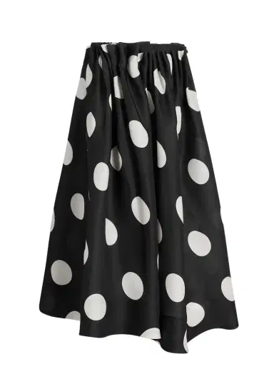 Khaite Riley Skirt In Black With White Dots | Thumbnail 1