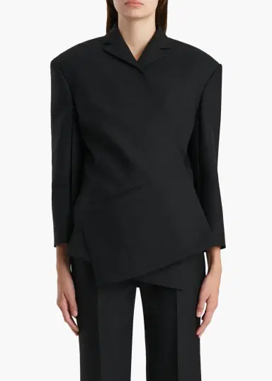 Khaite Palto Jacket In Black | Thumbnail 3