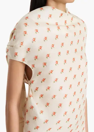 Khaite Tatia Dress In Ditsy Rose Print | Thumbnail 4 Khaite Tatia Dress In Ditsy Rose Print | Thumbnail 4