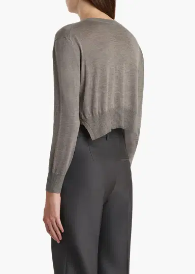 Khaite Nadyne Cardigan In Sterling | Thumbnail 4 Khaite Nadyne Cardigan In Sterling | Thumbnail 4