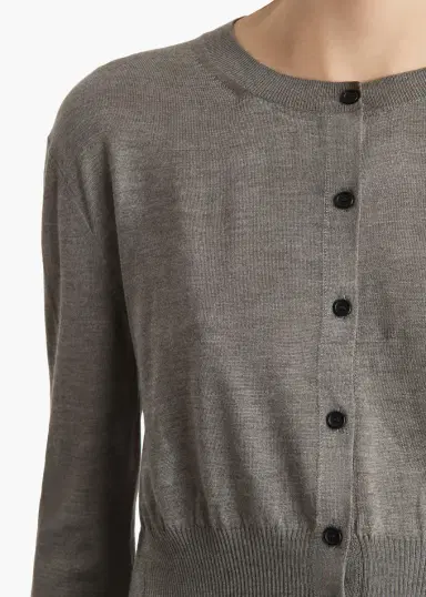 Khaite Nadyne Cardigan In Sterling | Thumbnail 5 Khaite Nadyne Cardigan In Sterling | Thumbnail 5