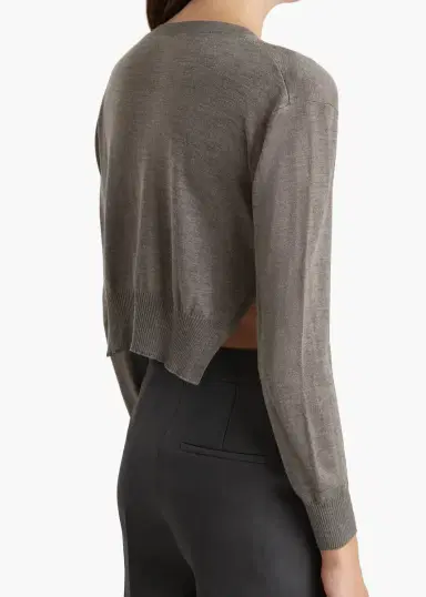 Khaite Nadyne Cardigan In Sterling | Thumbnail 6 Khaite Nadyne Cardigan In Sterling | Thumbnail 6