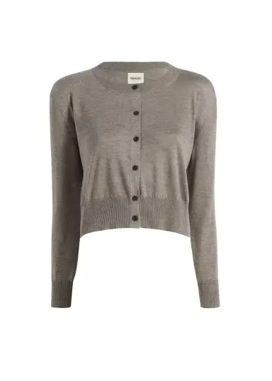 Khaite Nadyne Cardigan In Sterling | Thumbnail 1 Khaite Nadyne Cardigan In Sterling | Thumbnail 1