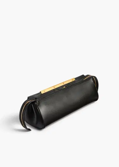 Khaite Donna Evening Clutch In Black Leather | Thumbnail 2 Khaite Donna Evening Clutch In Black Leather | Thumbnail 2