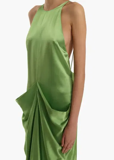 Khaite Kent Dress In Absinthe | Thumbnail 4