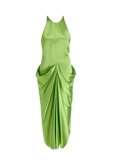 Khaite Kent Dress In Absinthe | Thumbnail 1