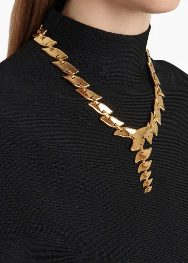 Khaite Leaf Chain Necklace In | Thumbnail 4 Khaite Leaf Chain Necklace In | Thumbnail 4