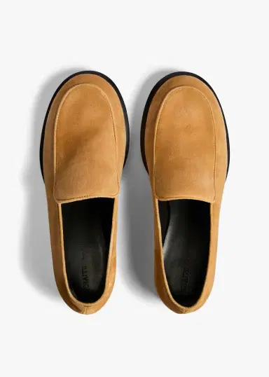 Khaite Miles Loafer In Goldenrod Suede | Thumbnail 2