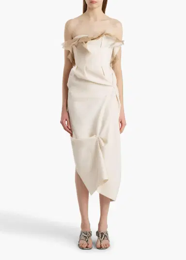 Khaite Salm Dress In Cream | Thumbnail 2 Khaite Salm Dress In Cream | Thumbnail 2