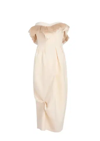 Khaite Salm Dress In Cream | Thumbnail 1 Khaite Salm Dress In Cream | Thumbnail 1