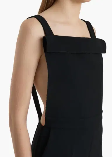 Khaite Rae Dungaree In Black | Thumbnail 4
