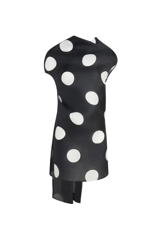 Tatia Dress In Black With White Large Dots