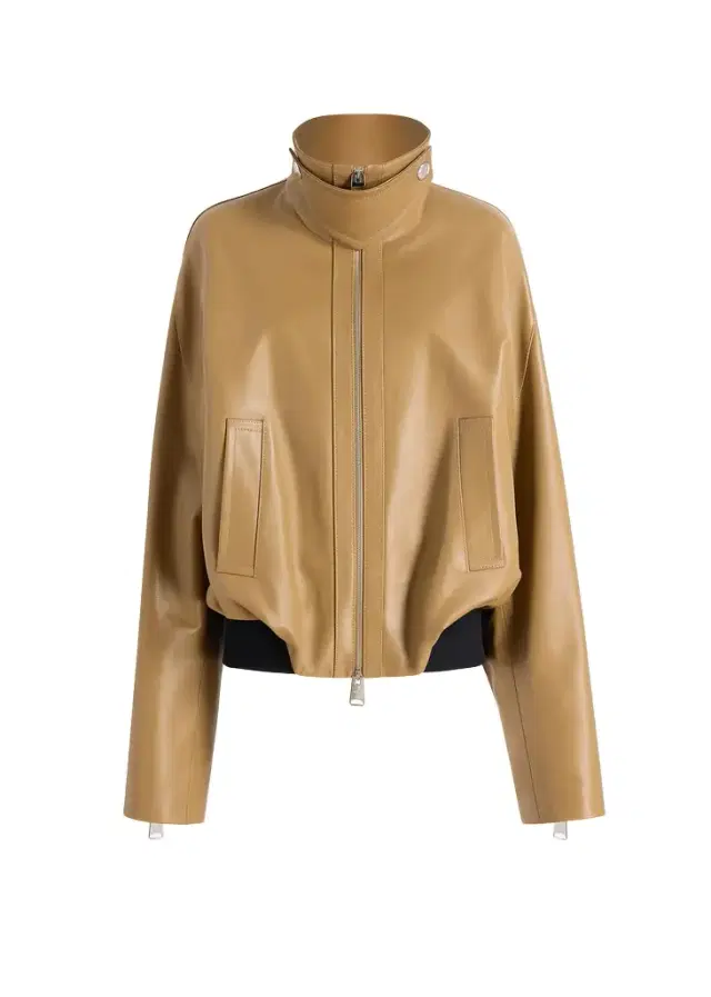 Khaite Hamett Jacket In Gold Ochre Leather
