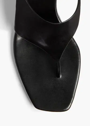Khaite Marlow Mule In Black Glazed Leather | Thumbnail 3 Khaite Marlow Mule In Black Glazed Leather | Thumbnail 3