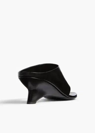 Khaite Marlow Mule In Black Glazed Leather | Thumbnail 4 Khaite Marlow Mule In Black Glazed Leather | Thumbnail 4