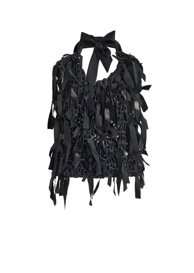 Khaite Tevis Top In Black Leather