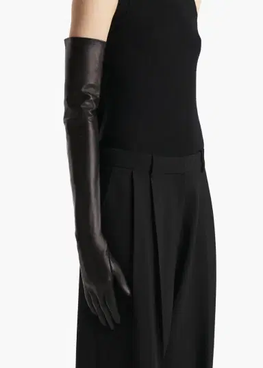 Khaite Remo Long Gloves In Black Leather | Thumbnail 2 Khaite Remo Long Gloves In Black Leather | Thumbnail 2