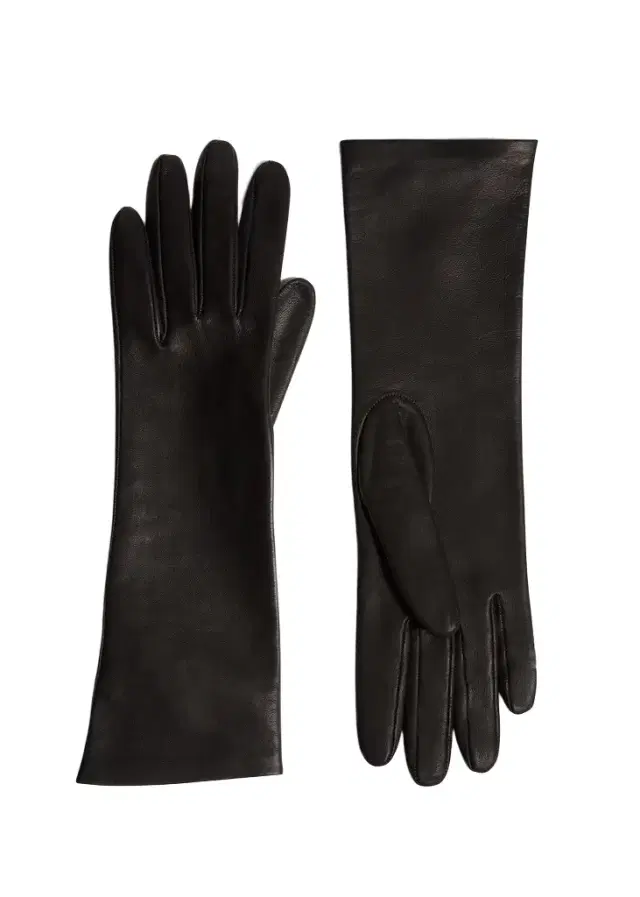 Remo Mid-Length Gloves In Black Leather